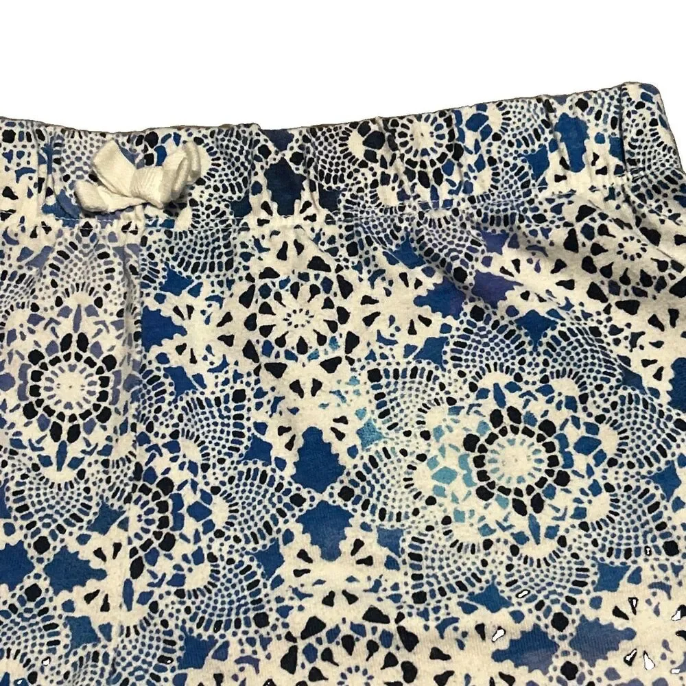 The Children's Place Girls Blue & White Lace Print Knit Shorts – Size 14